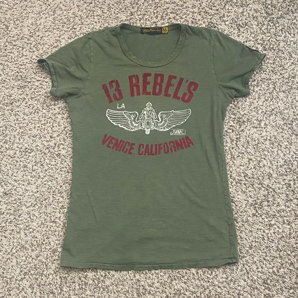 Johnson Motors Inc Slub Yarn Graphic Tee 13 Rebels